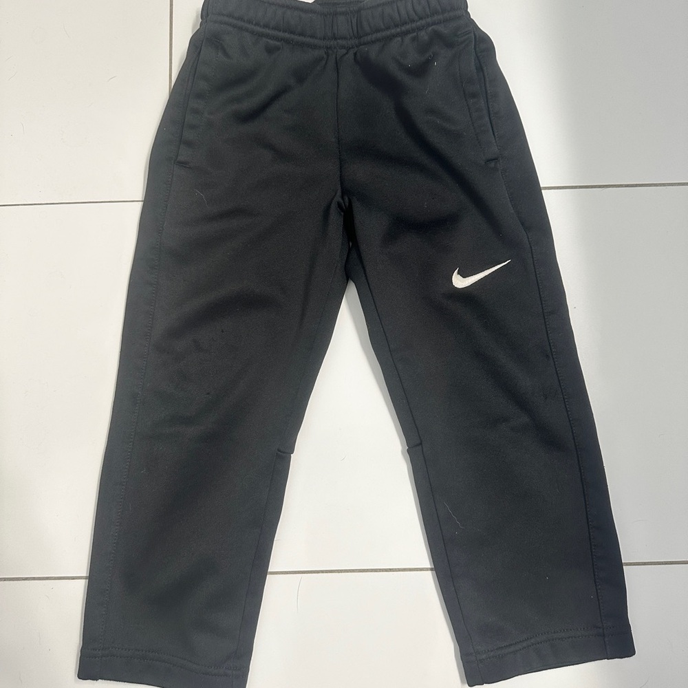 Nike Kids Black Sweats with White Logo